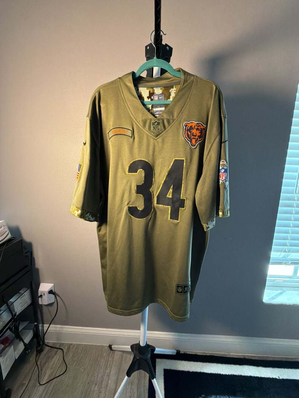 Nike Walter Payton Chicago Bears Olive Salute to Service Retired Player Limited